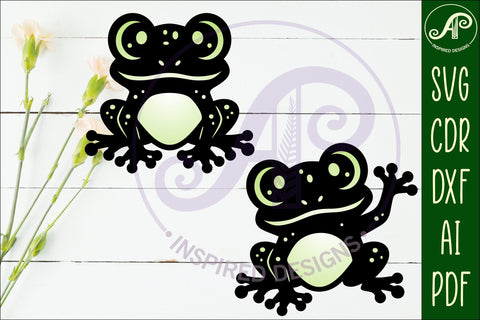 Cute frogs, SVG laser cut file SVG APInspireddesigns 