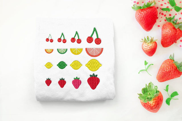 Cute Fruit Micro Embroidery Set Embroidery/Applique DESIGNS Risa Rocks It 