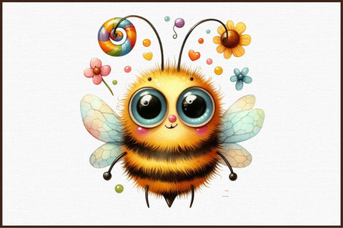 Cute & Funny Bee Clipart Bundle 32 PNG Sublimation designartist 