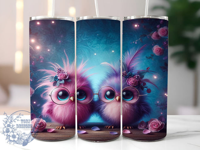 Cute Funny Bird 20oz Skinny Tumbler, Baby Bird Tumbler Png, Straight & Tapered Tumbler Wrap, Instant Digital Download Sublimation ToriDesigns 