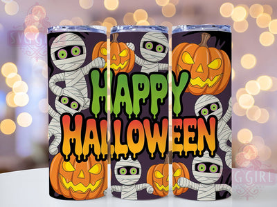 Cute Funny Mummy Cartoon Halloween Tumbler, Happy Halloween Wrap, Cute Mummy Cup, Spooky 20oz Drinkware, Halloween Humor Design, Cartoon Mummy Sublimation, Playful Halloween Art Sublimation SvggirlplusArt 