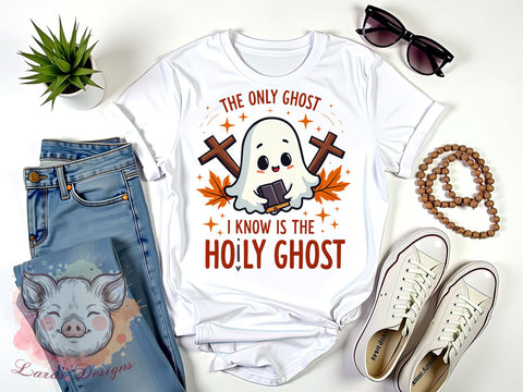 Cute Ghost Art, Retro Halloween, Holy Ghost Design, Halloween PNG, Spooky Season Sublimation, Whimsical Ghost, Digital Download, Halloween Decorations Sublimation Lara' s Designs 
