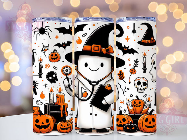 Cute Ghost Autumn Halloween Tumbler, Fall Spooky Cup, Autumn Ghost Wrap, 20Oz Sublimation Design, Cute Halloween Drinkware, Rustic Fall Tumbler, Cozy Spooky Season Cup Sublimation SvggirlplusArt 