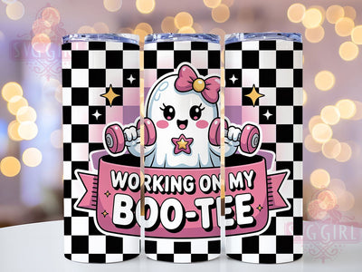 Cute Ghost Boo-Tee Funny Gym Tumbler, Funny Halloween Wrap, Spooky Gym Cup, 20Oz Sublimation Tumbler, Haunted Workout Drinkware, Ghost Lover Gift, Humorous Halloween Wrap Sublimation SvggirlplusArt 