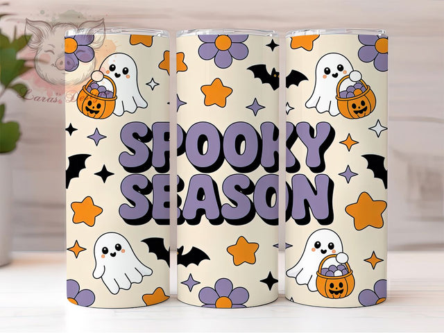 Cute Ghost Candy Spooky Season Tumbler, Cute Ghost Candy Wrap, Halloween Candy Tumbler, Ghost And Candy Sublimation, Sweet Spooky Drinkware, Trick Or Treat Tumbler, Pastel Halloween Wrap Sublimation Lara' s Designs 