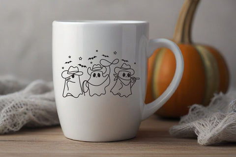 Cute Ghost Cowboy, Halloween ghost SVG dadan_pm 