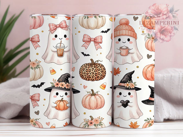Cute Ghost Fall Coffee 20oz Tumbler, Cute Ghost, Ghost Coffee, Fall Coffee, 20oz Tumbler, Coffee Tumbler, Fall Tumbler, Tumbler Wrap Sublimation Li Zamperini 