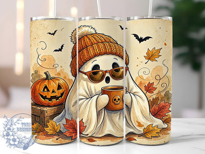 Cute Ghost Halloween 20oz Tumbler, Cute Ghosts, Halloween Design, 20oz Wrap, Whimsical Style, Spooky Cute, Sublimation Tumbler, Festive Pattern Sublimation ToriDesigns 