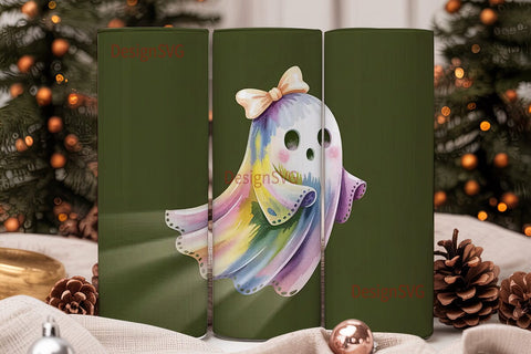 Cute Ghost Halloween 20oz Tumbler Wrap Sublimation DesignSVG 
