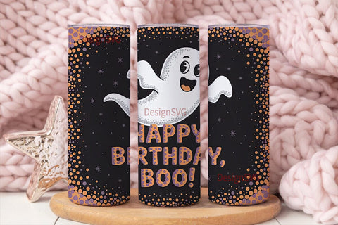 Cute Ghost Halloween 20oz Tumbler Wrap Sublimation DesignSVG 