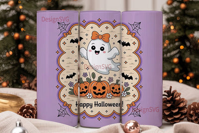 Cute Ghost Halloween 20oz Tumbler Wrap Sublimation DesignSVG 