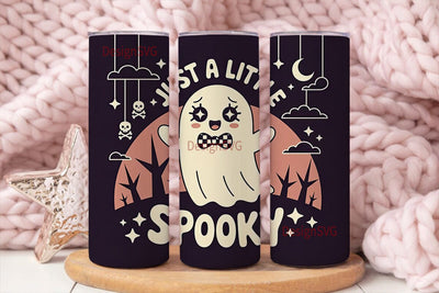 Cute Ghost Halloween 20oz Tumbler Wrap Sublimation DesignSVG 