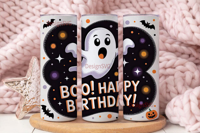 Cute Ghost Halloween 20oz Tumbler Wrap Sublimation DesignSVG 