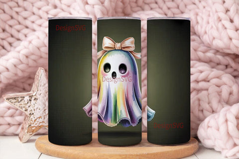 Cute Ghost Halloween 20oz Tumbler Wrap Sublimation DesignSVG 