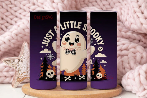 Cute Ghost Halloween 20oz Tumbler Wrap Sublimation DesignSVG 