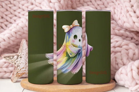 Cute Ghost Halloween 20oz Tumbler Wrap Sublimation DesignSVG 
