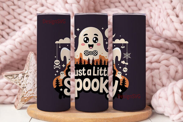 Cute Ghost Halloween 20oz Tumbler Wrap Sublimation DesignSVG 