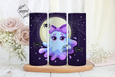Cute Ghost Halloween 20oz Tumbler Wrap Sublimation sassyprint 