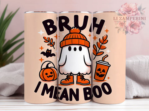Cute Ghost, Halloween Decor, Fall Tumbler, Digital Download, PNG File, Spooky Season, Ghost Art, Autumn Vibes Sublimation Li Zamperini 