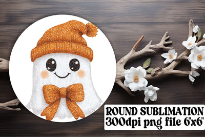 Cute Ghost Halloween Embroidered Sublimation afrosvg 