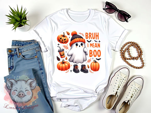 Cute Ghost, Halloween PNG, Fall Sublimation, Spooky Season, Ghost Art, Halloween Decor, Adorable Ghost, Digital Download Sublimation Lara' s Designs 