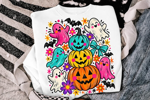 Cute Ghost Halloween Sublimation Design SVG DesignDestine 