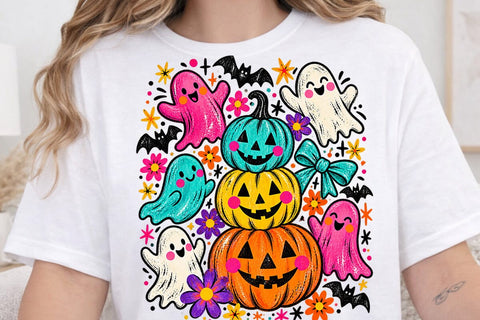 Cute Ghost Halloween Sublimation Design SVG DesignDestine 