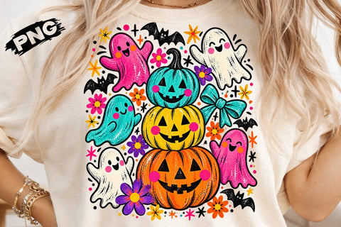 Cute Ghost Halloween Sublimation Design SVG DesignDestine 