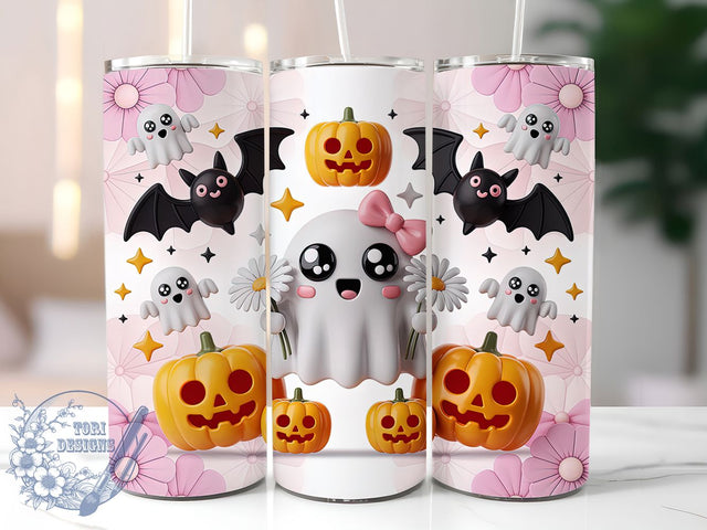 Cute Ghost Halloween Tumbler Wrap, Halloween Tumbler Wrap, 20Oz Sublimation Design, Spooky Ghost Cup, Fall Drinkware Wrap, Ghost Mug Design, Halloween Cup Wrap Sublimation ToriDesigns 