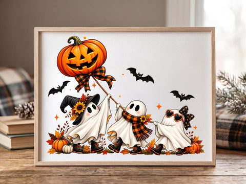 Cute Ghost Pumpkin Balloon Clipart PNG SVG artprintfile 