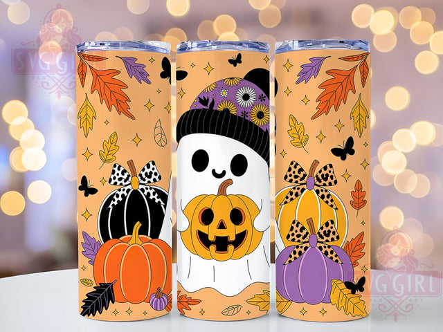 Cute Ghost Pumpkin Halloween Tumbler Wrap, Halloween Pumpkin Wrap, Fall 20Oz Design, Kawaii Ghost Cup, Autumn Halloween Drinkware, Spooky Pumpkin Tumbler, Ghost And Pumpkins Mug Design Sublimation SvggirlplusArt 