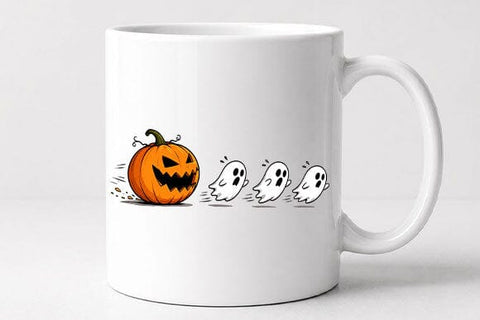 Cute Ghost Pumpkin PNG | Halloween Digital Download SVG BillahCrafts 