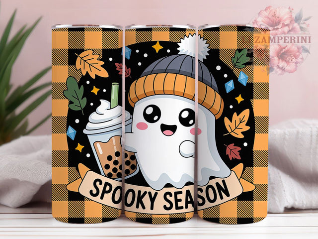 Cute Ghost Spooky Season Halloween Tumbler, Cute Ghost Halloween Wrap, Adorable Ghost Sublimation, Whimsical Halloween Drinkware, Friendly Ghost Cup, Pastel Spooky Tumbler, Kawaii Halloween Wrap Sublimation Li Zamperini 