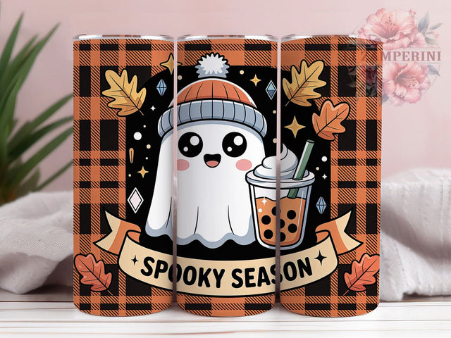 Cute Ghost Spooky Season Halloween Tumbler, Cute Ghost Halloween Wrap, Adorable Ghost Sublimation, Whimsical Halloween Drinkware, Friendly Ghost Cup, Pastel Spooky Tumbler, Kawaii Halloween Wrap Sublimation Li Zamperini 