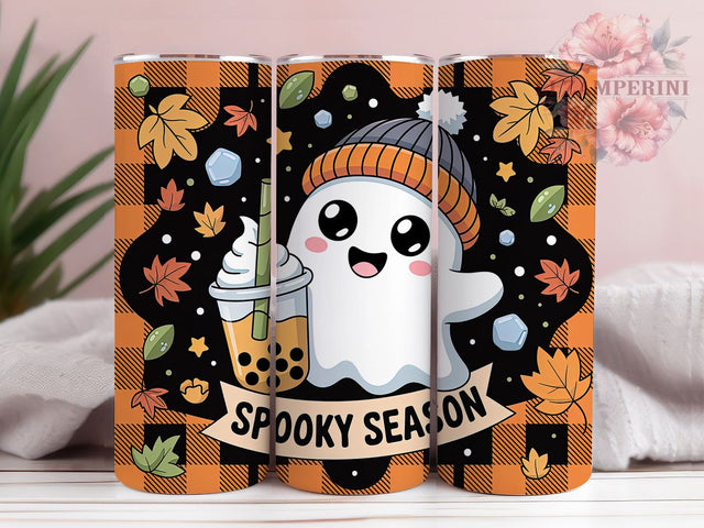 Cute Ghost Spooky Season Halloween Tumbler, Cute Ghost Halloween Wrap, Adorable Ghost Sublimation, Whimsical Halloween Drinkware, Friendly Ghost Cup, Pastel Spooky Tumbler, Kawaii Halloween Wrap Sublimation Li Zamperini 