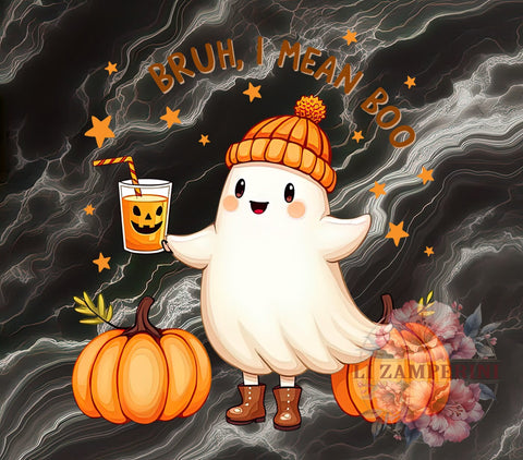 Cute Ghost, Spooky Vibes, Bruh I Mean Boo, Ghost PNG, Digital Download, Halloween Clipart, Funny Halloween, Halloween Decor Sublimation Li Zamperini 