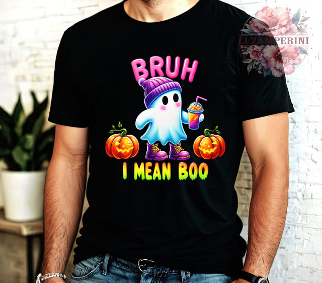 Cute Ghost, Spooky Vibes, Bruh I Mean Boo, Ghost PNG, Digital Download, Halloween Clipart, Funny Halloween, Halloween Decor Sublimation Li Zamperini 