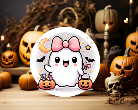 Cute Ghost Sublimation PNG, Halloween PNG File Sublimation Luvleigh Digitals 
