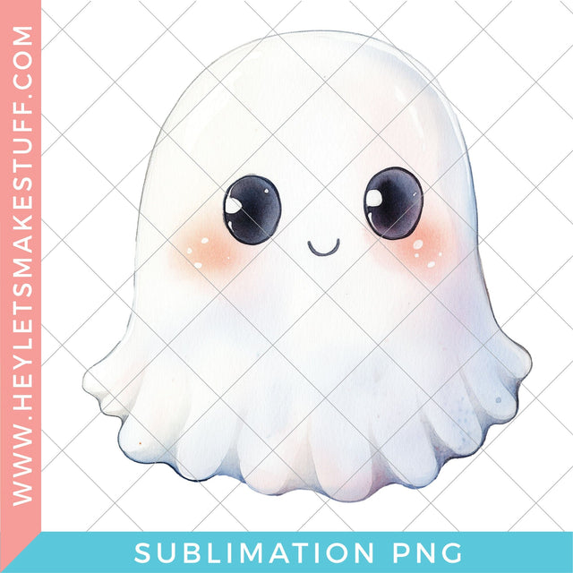 Cute Ghost - Sublimation Sublimation Hey Let's Make Stuff 