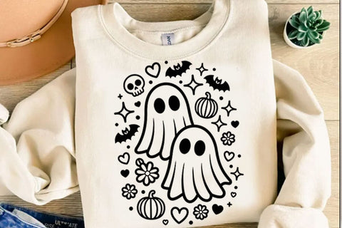 Cute Ghost Trendy Halloween PNG Designs Sublimation Shahin alam 