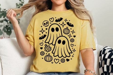 Cute Ghost Trendy Halloween PNG Designs Sublimation Shahin alam 