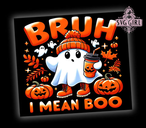 Cute Ghost Tumbler, Fall Halloween Decor, 20oz Sublimation, Halloween Gift, Spooky Season Tumbler, Autumn Ghost Design, Instant Digital Download Sublimation SvggirlplusArt 