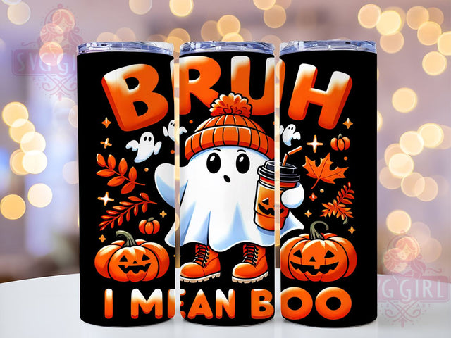 Cute Ghost Tumbler, Fall Halloween Decor, 20oz Sublimation, Halloween Gift, Spooky Season Tumbler, Autumn Ghost Design, Instant Digital Download Sublimation SvggirlplusArt 