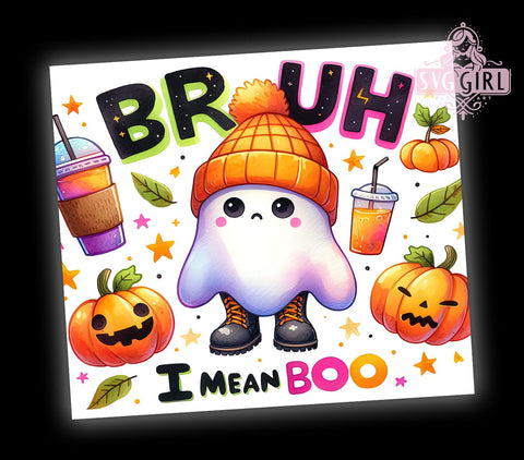 Cute Ghost Tumbler, Spooky Season Wrap, 20 oz Halloween Tumbler, Spooky Vibes Design, PNG File for Tumbler, Halloween Decor, Fun Halloween Mug, Ghostly Sublimation Sublimation SvggirlplusArt 