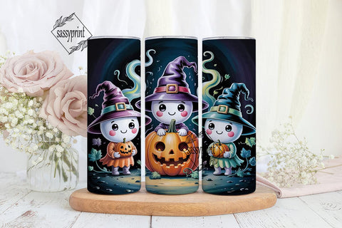 Cute Ghost Witch Halloween 20oz Tumbler Sublimation sassyprint 