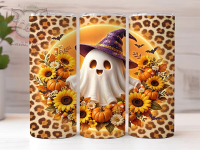 Cute Ghost Witch Hat Wreath Halloween 20oz Tumbler, Cute Ghost, Witch Hat Wreath, Spooky Decor, 20oz Tumbler Wrap, Sublimation Design, Fall Holiday, Digital Download Sublimation Lara' s Designs 
