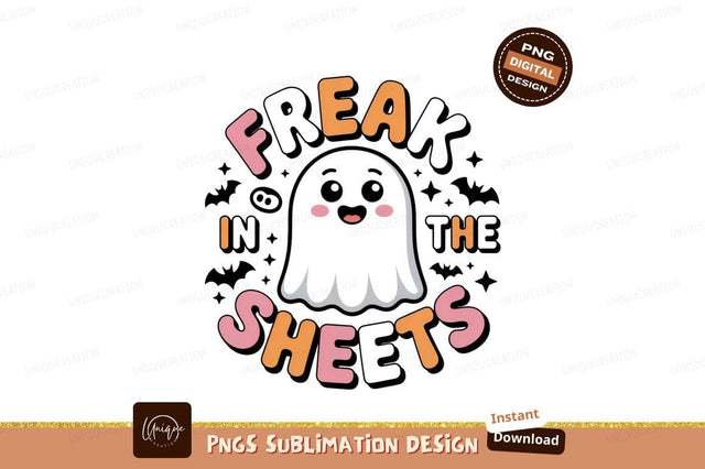 Cute ghost with text Halloween funny Sublimation Designangry 