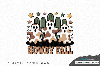 Cute ghosts in cactus design for fall Sublimation Regulrcrative 