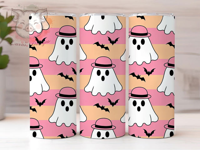 Cute Ghoul Coquette Girly Halloween Tumbler, Coquette Ghost Cup Wrap, 20Oz Sublimation Design, Pastel Spooky Drinkware, Girly Halloween Tumbler, Cute Ghosty Mug, Vintage Coquette Cup Sublimation Lara' s Designs 