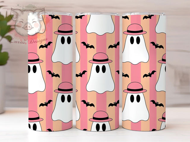 Cute Ghoul Coquette Girly Halloween Tumbler, Coquette Ghost Cup Wrap, 20Oz Sublimation Design, Pastel Spooky Drinkware, Girly Halloween Tumbler, Cute Ghosty Mug, Vintage Coquette Cup Sublimation Lara' s Designs 